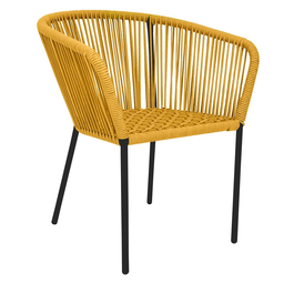 [53277SI] Ameca silla estructura negra cuerda mango