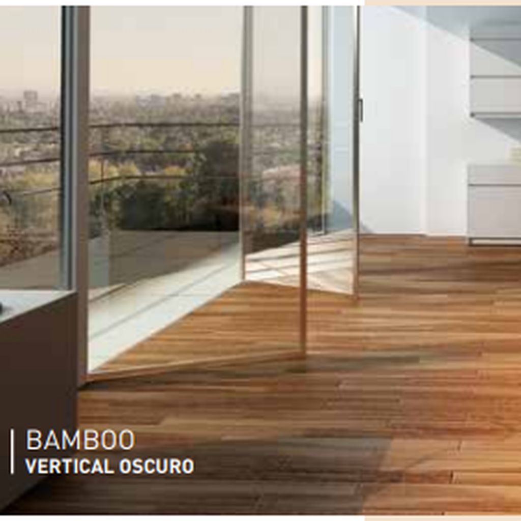 Bamboo piso madera natural vertical oscuro // MP_17854