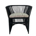 Chantepec silla aluminio negra cojinería loneta exterior // Pedido especial_25514