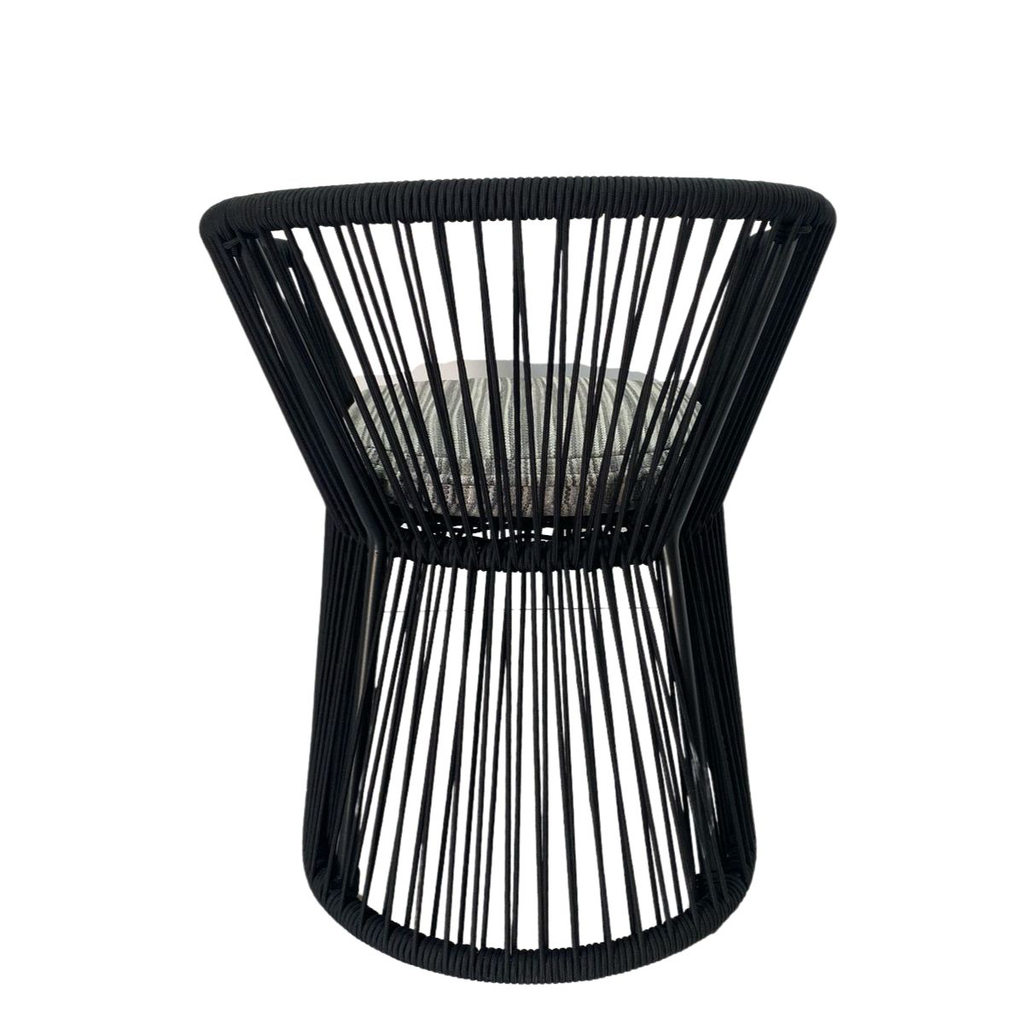 Chantepec silla aluminio negra cojinería loneta exterior // Pedido especial_25516