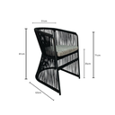 Jocotepec silla aluminio con cojín loneta exterior_25545