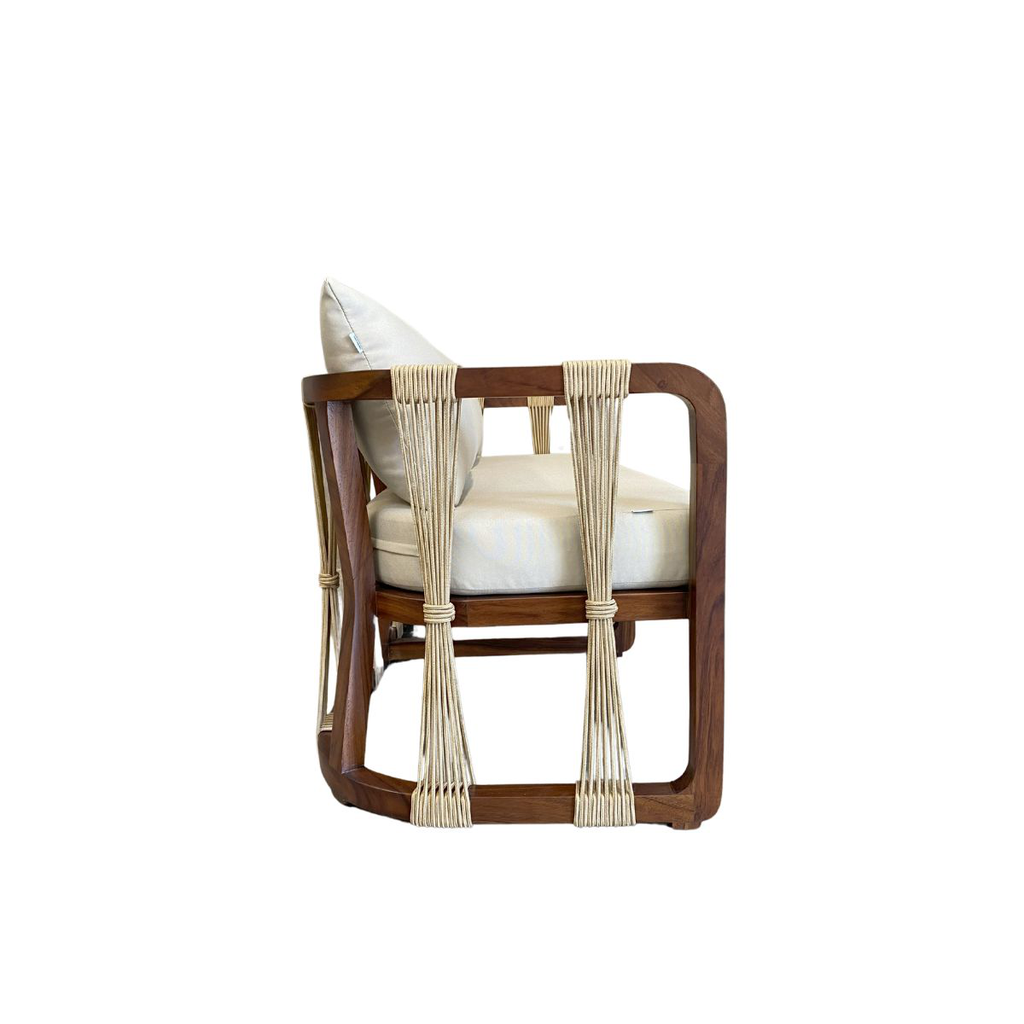 Majahuitas love seat de madera de parota cojinería curri_25623