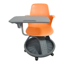 Pupitre mesa banco giratorio con ruedas color naranja_25681