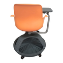 Pupitre mesa banco giratorio con ruedas color naranja_25682