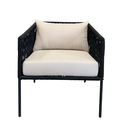 Tequila sillón metal negro cuerda negra cojinería curri // Pedido especial_25761
