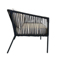 Tequila sillón metal negro cuerda negra cojinería curri // Pedido especial_25762