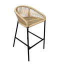 Tequila banco metal negro cuerda beige_25779