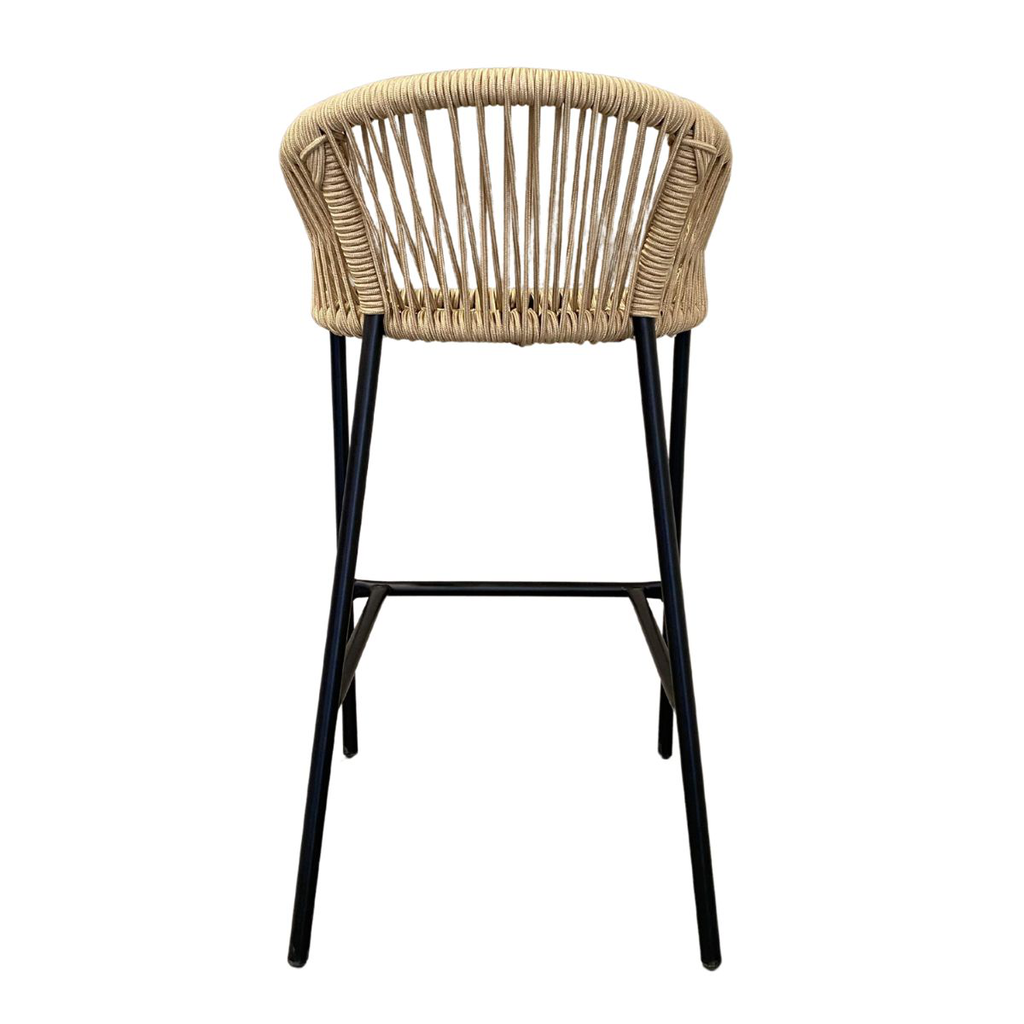 Tequila banco metal negro cuerda beige_25780