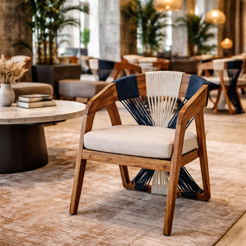 Akumal sillón de madera de parota y cojinería // Exterior techado_26856