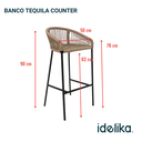 Tequila banco counter metal negro cuerda beige jaspeado // Exterior techado_27242