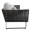 Vallarta sofa acero galvanizado negro y textilene tela loneta // Exterior 100%_30651