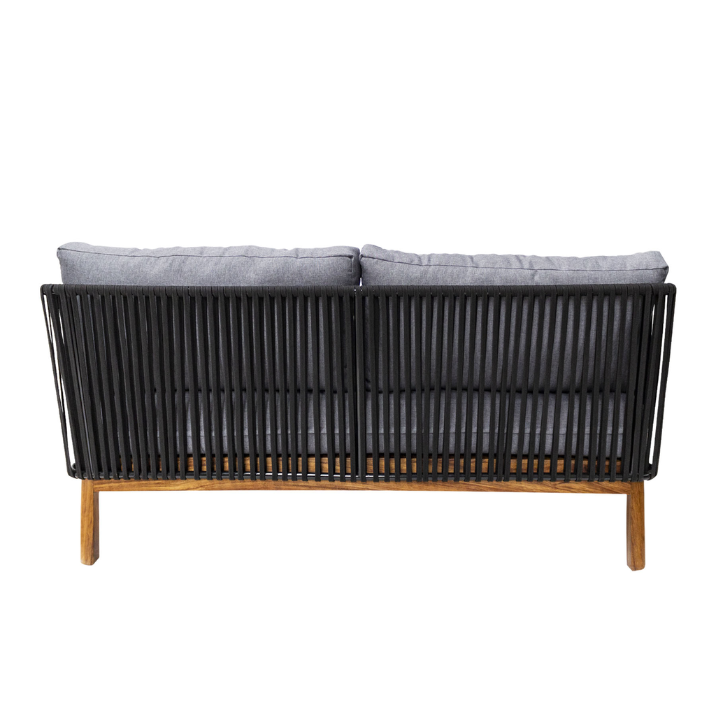 Oaxaca love seat acero galvanizado negro y textilene con tela curri // Exterior 100%_30721