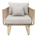 Vallarta sillon metal beige cuerda beige cojinería en tela curri // Exterior techado_30828