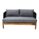 Oaxaca love seat metal negro cuerda negra con tela curri // Exterior techado_30700
