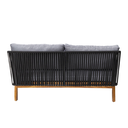 Oaxaca love seat metal negro cuerda negra con tela curri // Exterior techado_30701