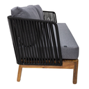 Oaxaca love seat acero galvanizado negro cuerda textilene con tela curri // Exterior 100%_30939