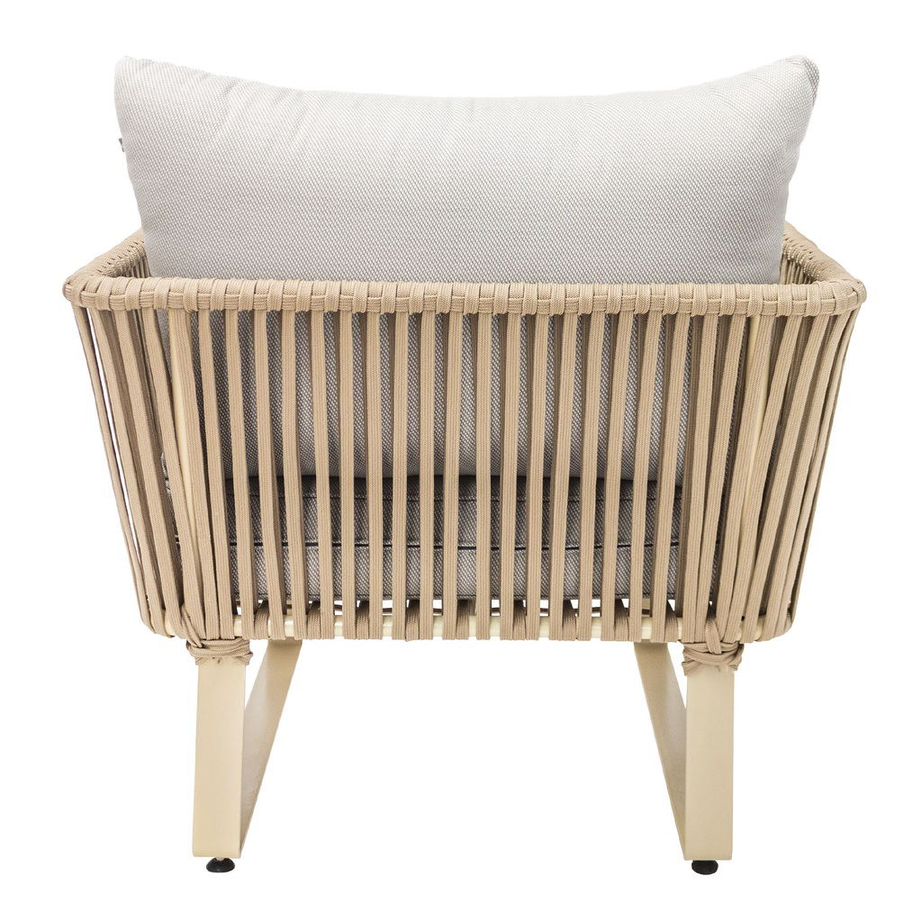 Vallarta sillon metal beige cuerda beige cojinería en tela loneta // Exterior techado_30879