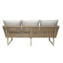 Vallarta sofa metal beige cuerda beige cojinería en tela loneta // Exterior techado_30894