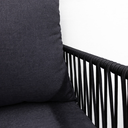 Chetumal love seat metal negro cuerda negra cojinería en tela curri // Exterior techado_31063
