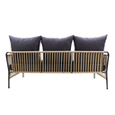 Chetumal sofa acero galvanizado negro cuerda textilene beige cojinería en tela loneta // Exterior 100%_31083