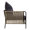Chetumal sillon acero galvanizado negro textilene beige tela loneta // Exterior 100%_31087