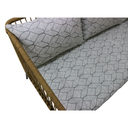 Tequila sofa acero galvanizado negro textilene beige tela loneta // Exterior 100%_31204