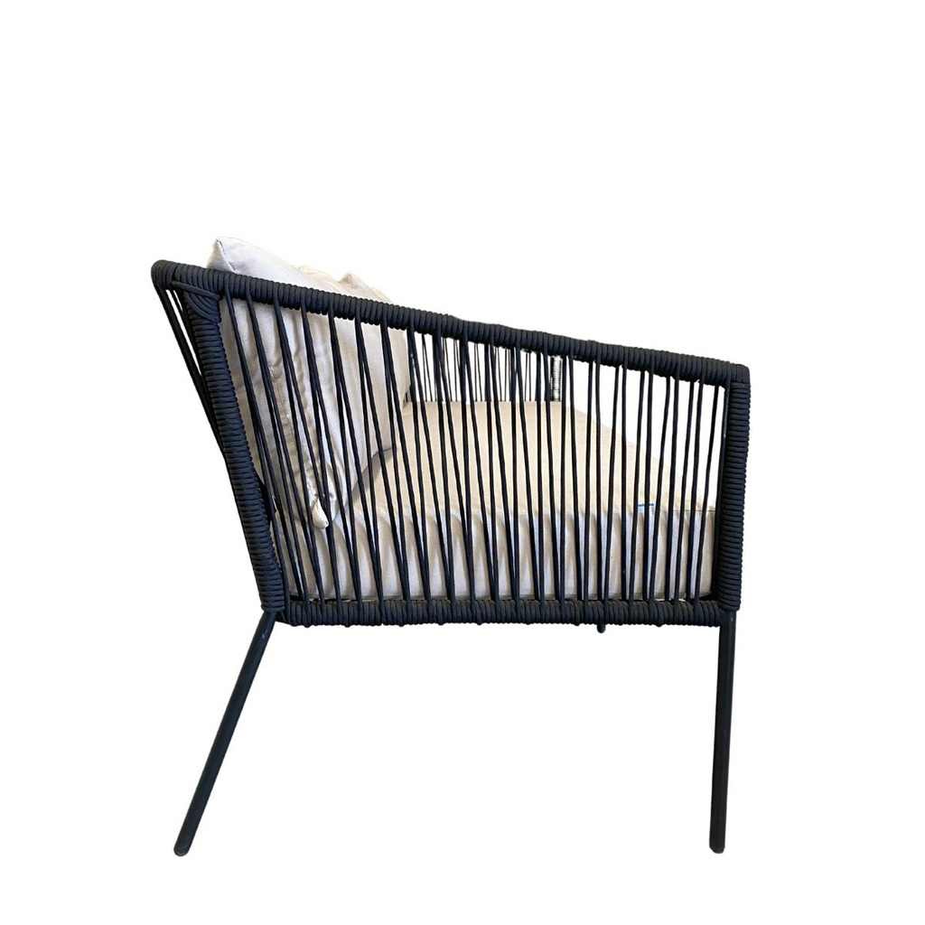 Tequila sofa metal negro cuerda plana negra tela curri // Exterior techado_31206