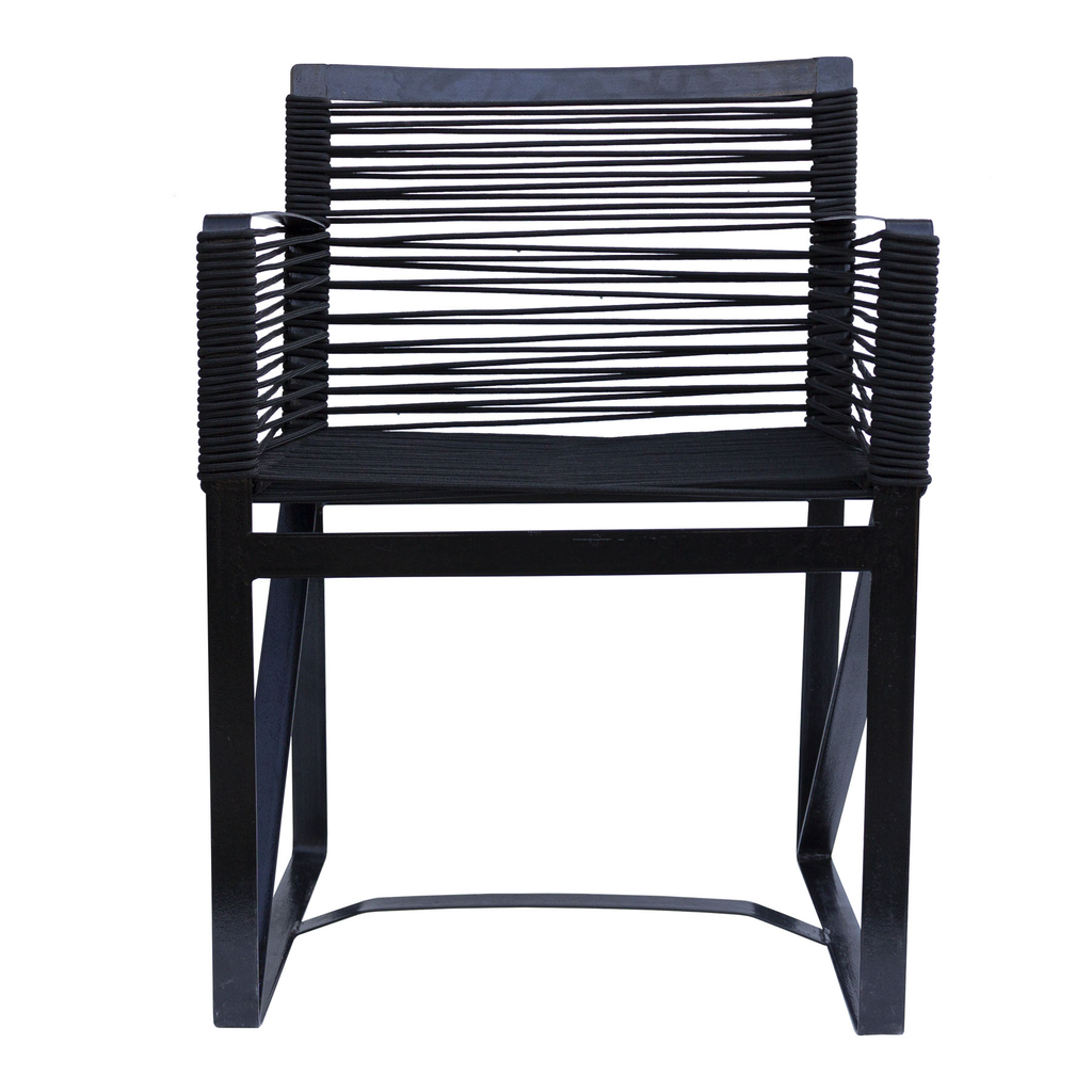 Xalapa silla acero galvanizado negro textilene negro // Exterior 100%_31254