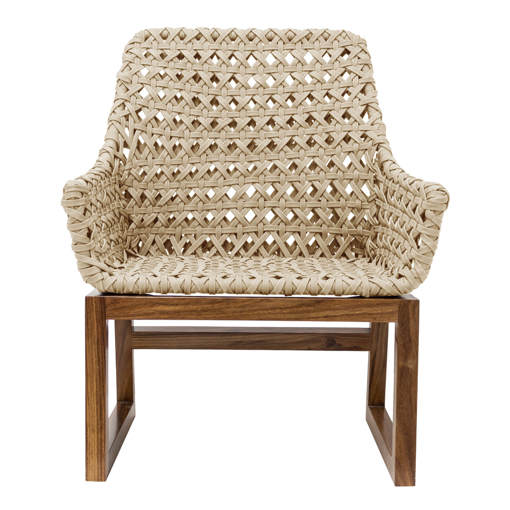 Bacalar sillon metal negro tejido con nylon beige PEDIDO ESPECIAL minimo 10 pzas // Exterior techado_31366