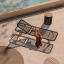 Dandara mesa auxiliar 40 cm acero galvanizado negro textilene negro // Exterior 100%_31441