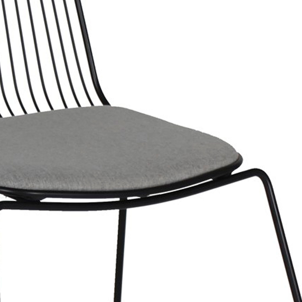 Steel silla de tiras de metal con cojin // MP