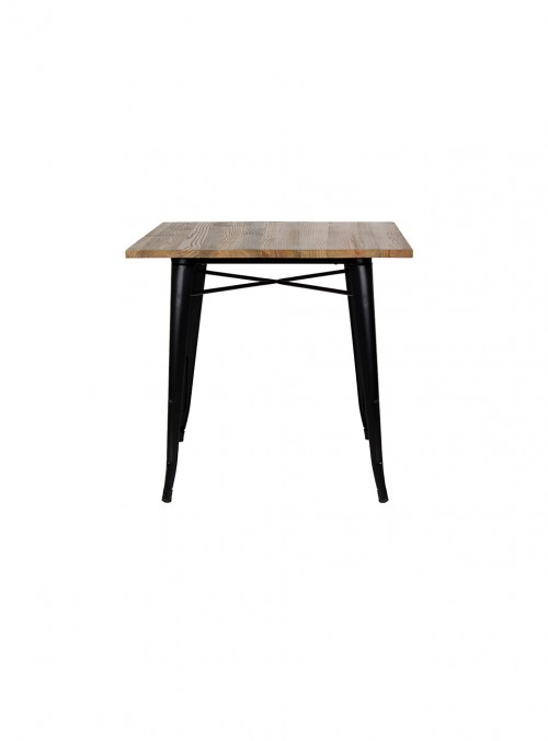 Charlotte mesa alta negra cubierta de madera // MP