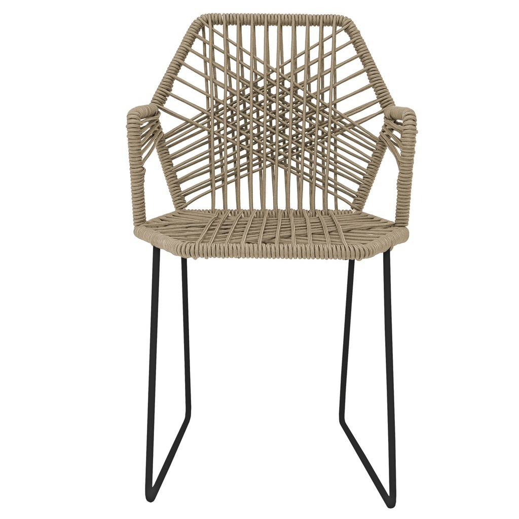 Acapulco silla hexagonal con brazos beige // Exterior techado_31151