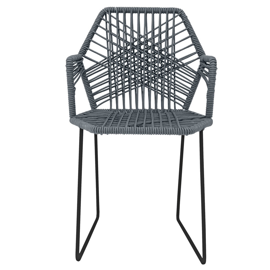 Acapulco silla hexagonal con brazos gris // Exterior techado_31156