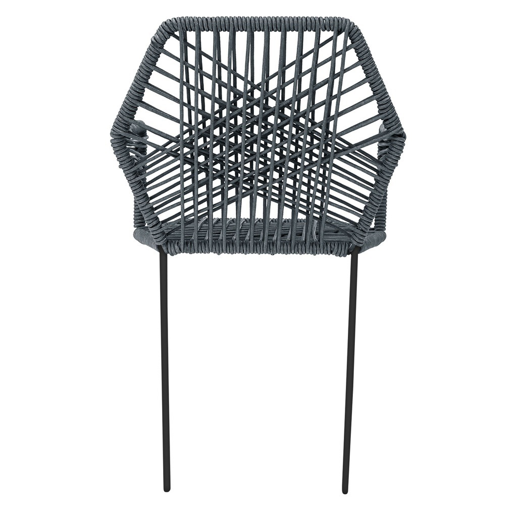 Acapulco silla hexagonal con brazos gris // Exterior techado_31157