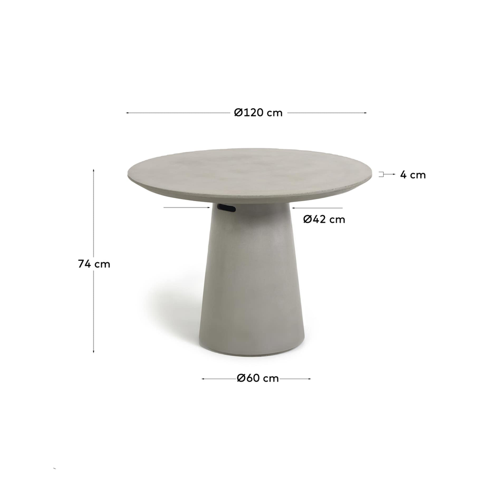 Itai mesa redonda cemento Ø 120 cm // Exterior 100%_31577