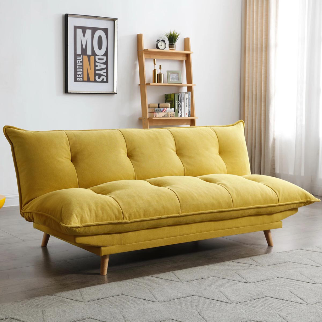 Curly sofacama mostaza // MP_29503