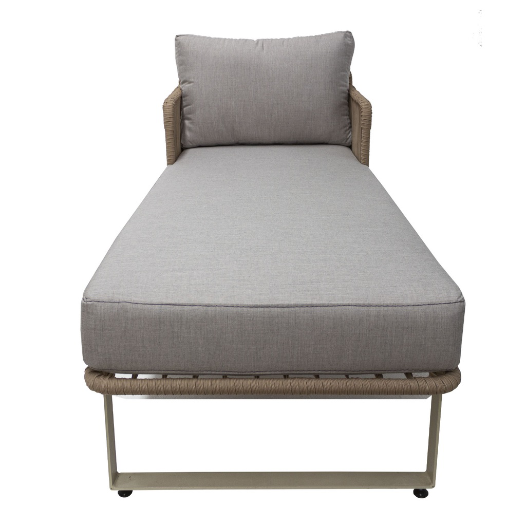 Vallarta camastro metal beige cuerda beige tela loneta // Exterior techado_30855