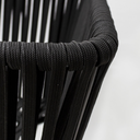 Chetumal silla metal negro cuerda negra cojinería en tela loneta antidecoloración // Exterior techado_31295