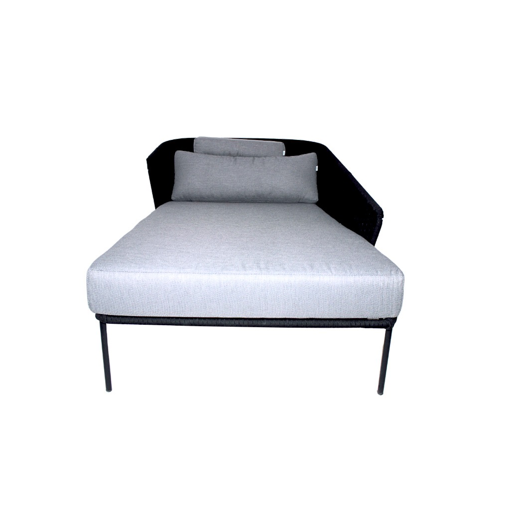 Chacala camastro para 2 personas metal negro cuerda negra // Exterior techado_31105