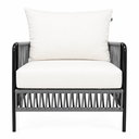 Chetumal sillón metal negro cuerda gris tela loneta antidecoloración // Exterior techado_31481