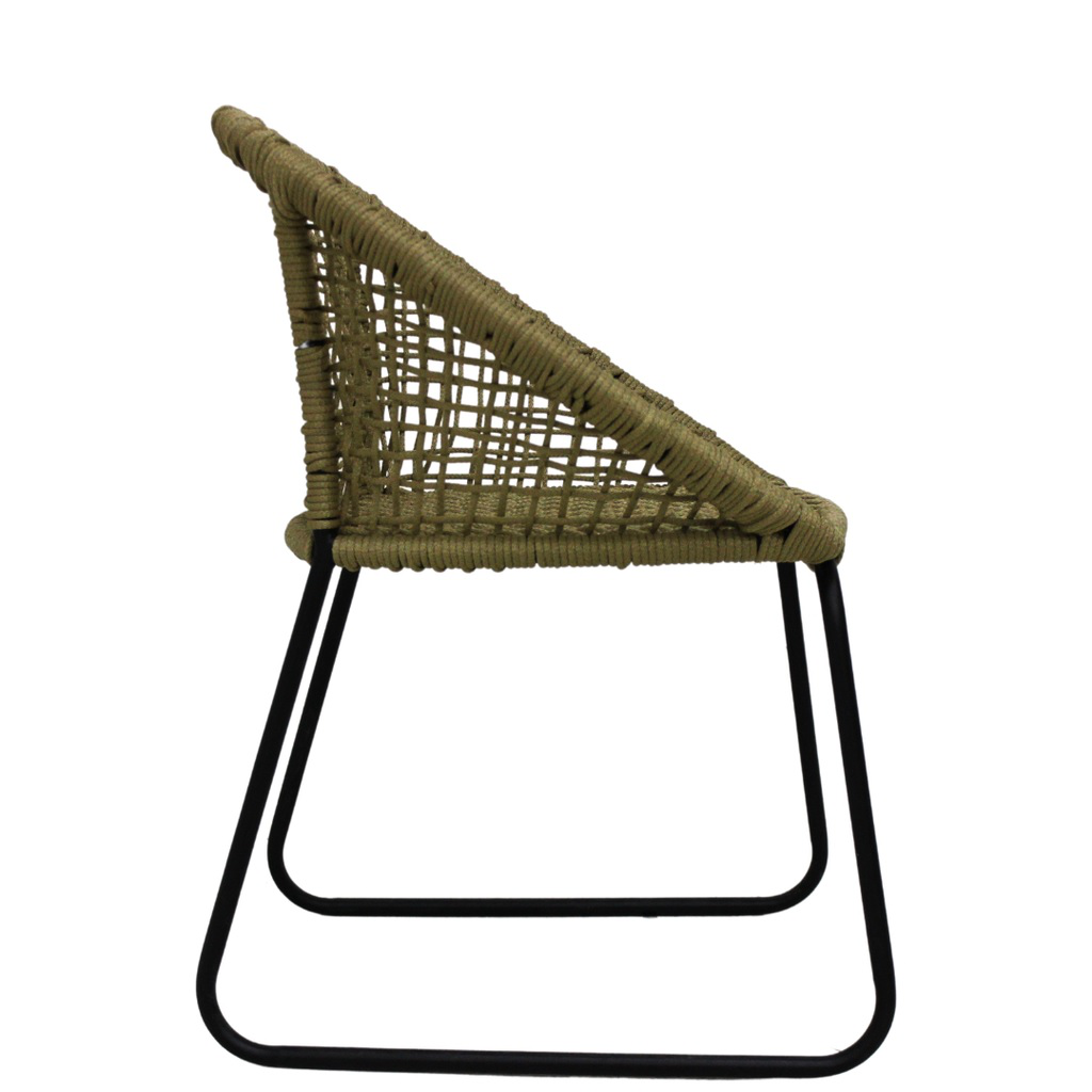 Mixtlan silla acero galvanizado negro cuerda textilene beige // Exterior 100%_31427