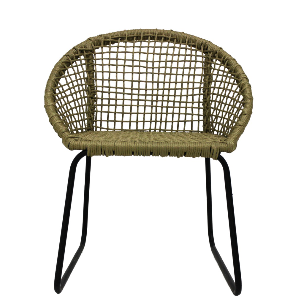Mixtlan silla acero galvanizado negro cuerda textilene beige // Exterior 100%_31428