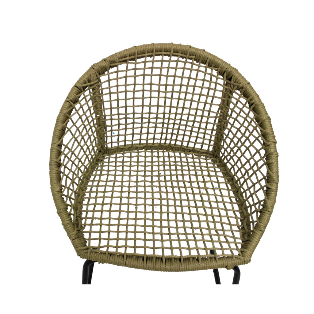 Mixtlan silla acero galvanizado negro cuerda textilene beige // Exterior 100%_31430