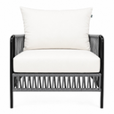 Chetumal sillón metal negro cuerda gris tela loneta antidecoloración // Exterior techado_32261
