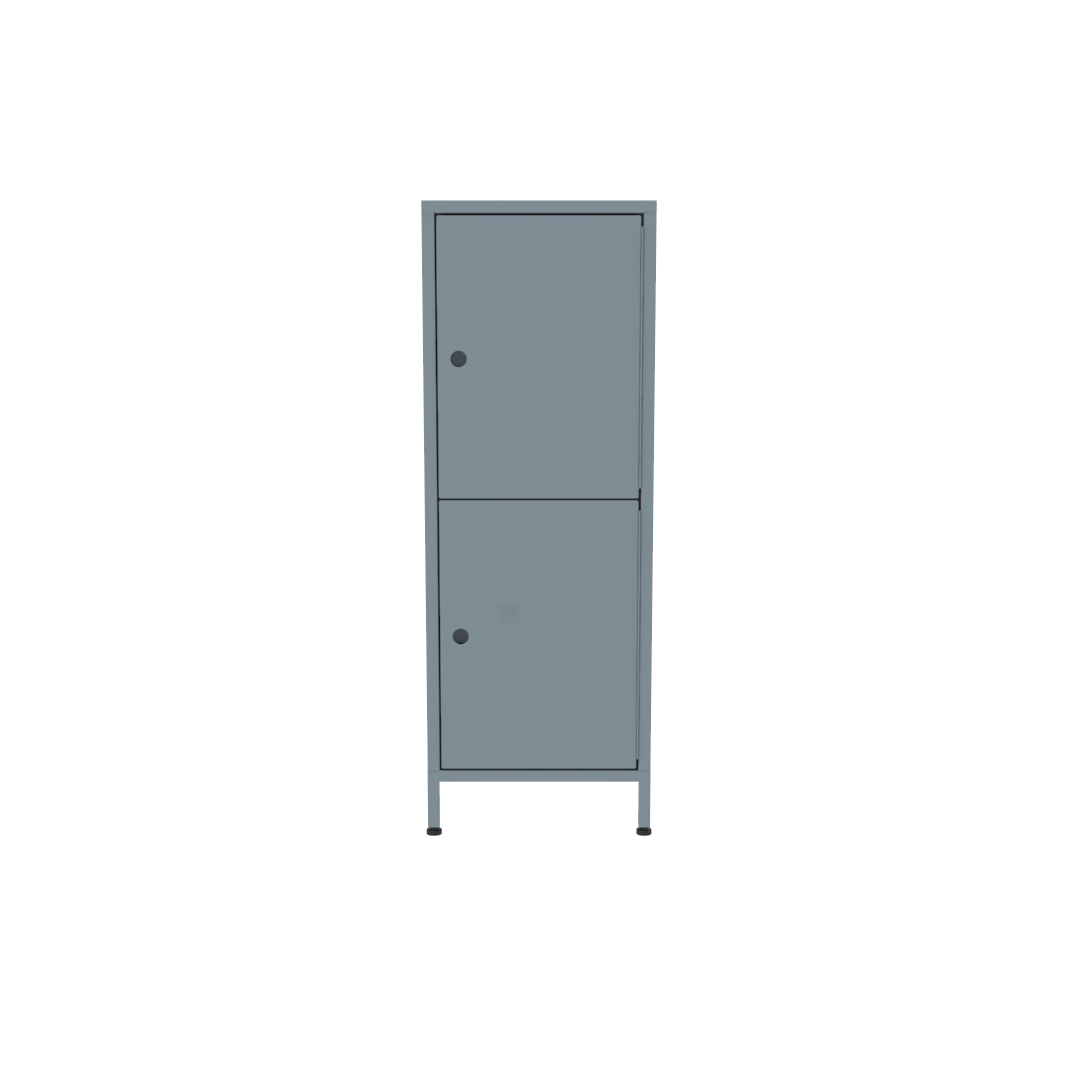Pheus locker 2 puertas 102x36x37 aluminio cromo // MS