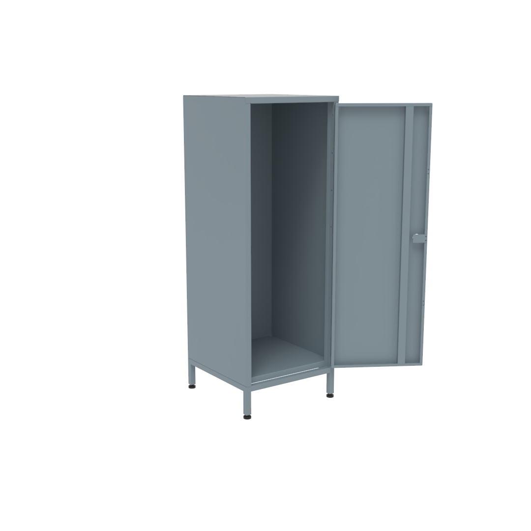Pheus locker 1 puerta 102x36x37 aluminio cromo // MS