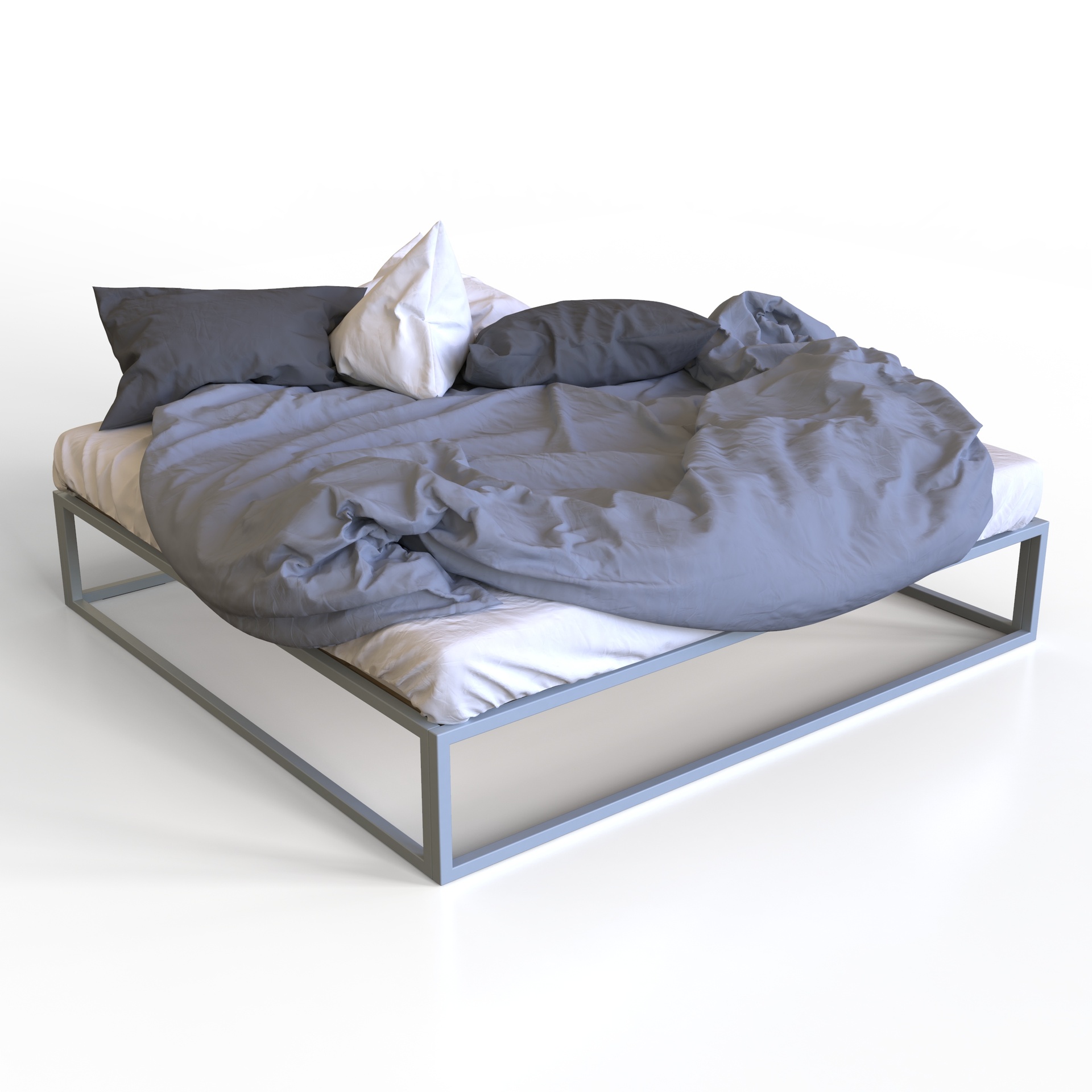 Morph 206 cama king aluminio cromo // MS