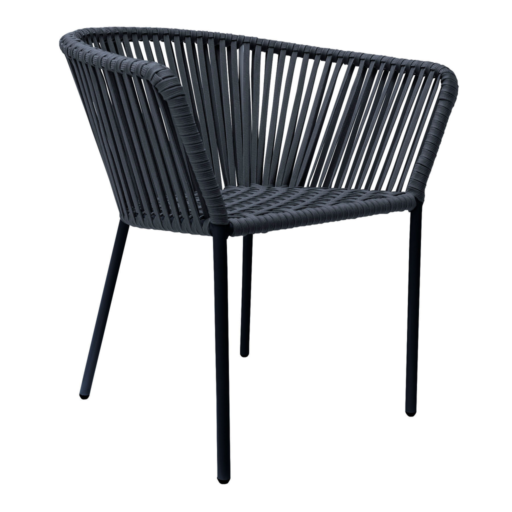 Jalisco silla metal negro cuerda gris // Exterior techado