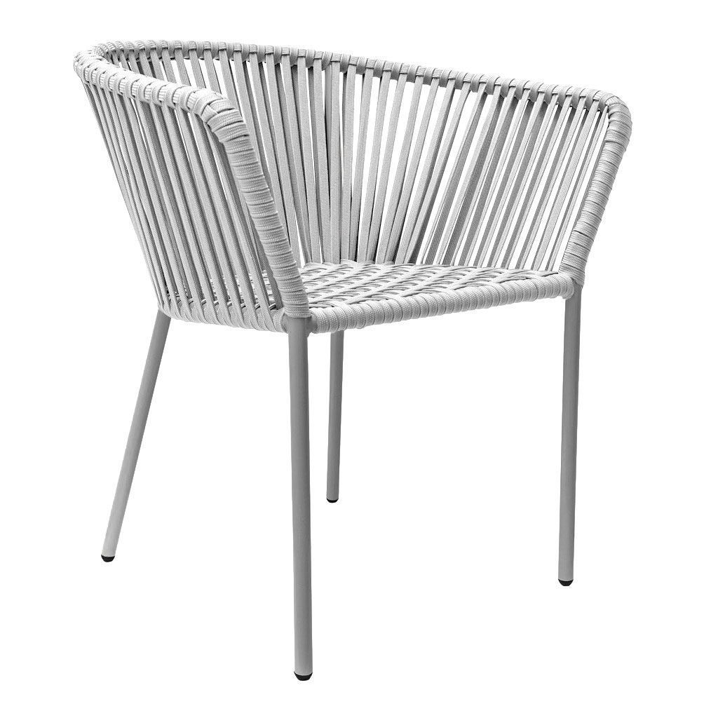 Jalisco silla metal gris cuerda blanca // Exterior techado